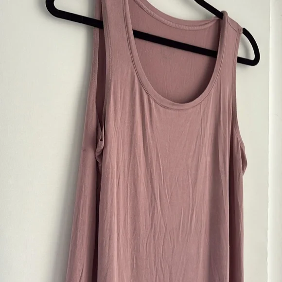 LOGO brand Sleeveless Lace Hem Top - Pink - Picture 2 of 5